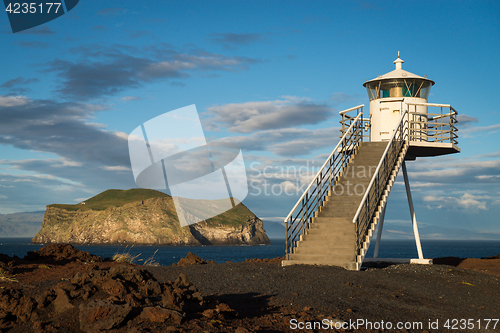 Image of Lighthouse at the vestmannaeyjar island