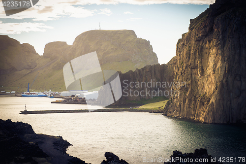 Image of Rocks and the coast at vestmannaeyjar island