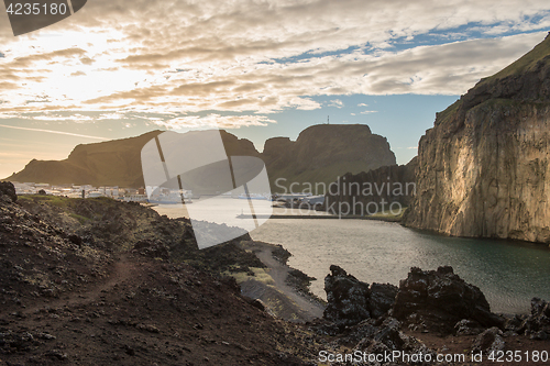 Image of Rocks and the coast at vestmannaeyjar island