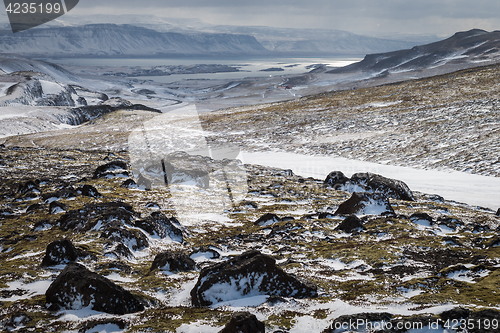 Image of Beautiful winter landscape in Iceland