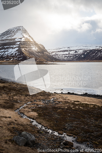 Image of Beautiful winter landscape in Iceland