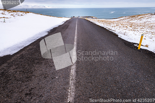 Image of Asphalt road on Snaefellsnes peninsula, Iceland