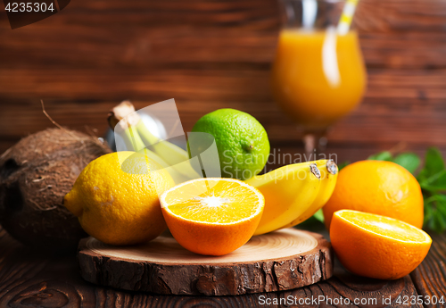 Image of fruits and juice