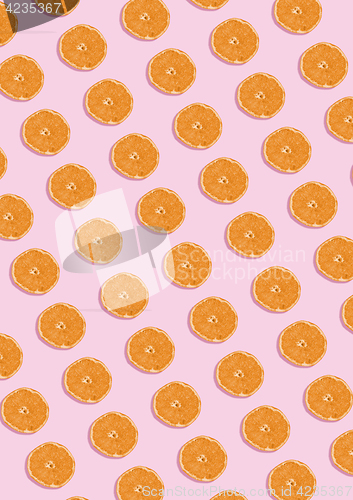 Image of The orange pattern on pink background. Minimal concept.