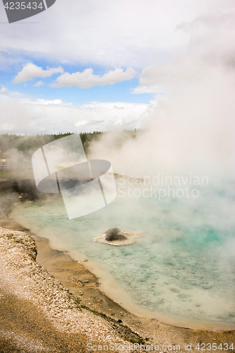 Image of Mineral Pool Geothermal Spring Yellowstone National Park Wyoming