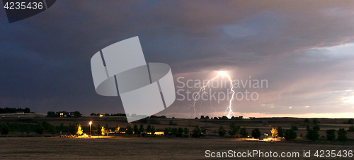 Image of Thunderstorm Edge Late Afternoon Storm Lightning Strike Idaho Co