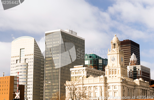 Image of Buildings Architecture Downtown Des Moines Iowa City Skyline