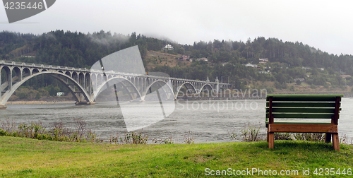 Image of Rogue River Bridge Curry County Gold Beach Oregon Waterfront Ben