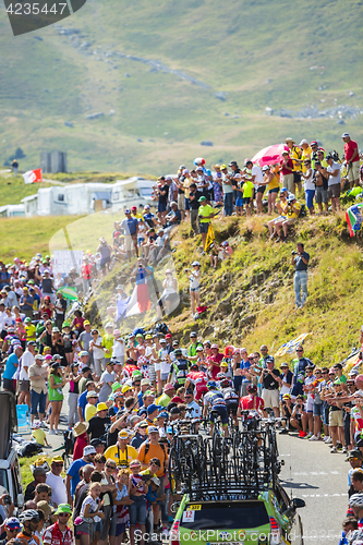 Image of Group of Cyclists on Col du Glandon - Tour de France 2015