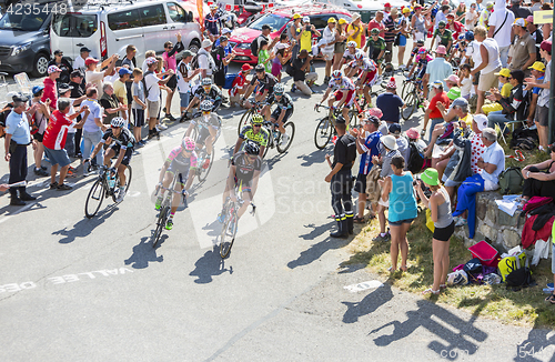 Image of The Peloton in Mountains - Tour de France 2015