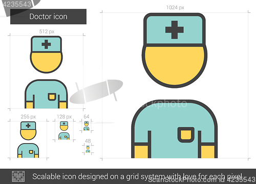 Image of Doctor line icon.