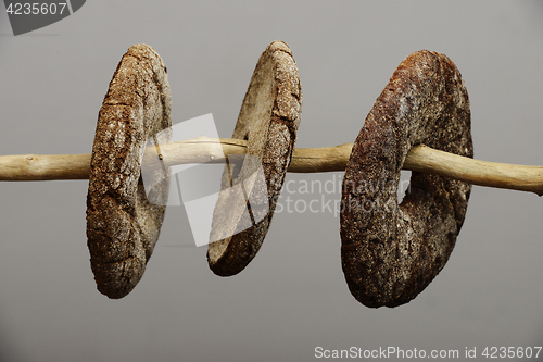 Image of three finnish round rye bread