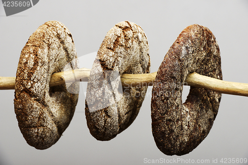 Image of three finnish round rye bread