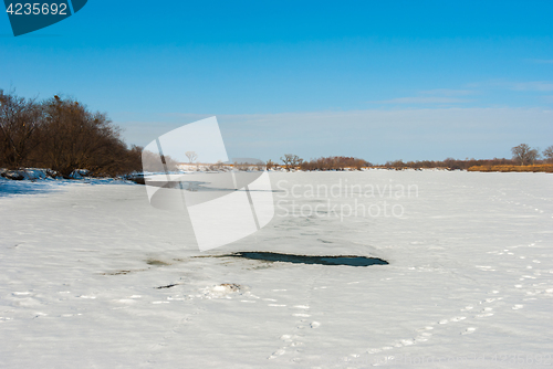 Image of frozen river