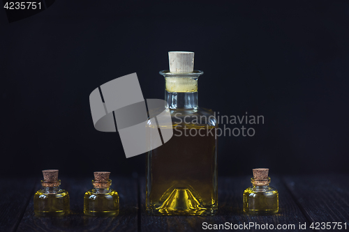 Image of oil glass bottle