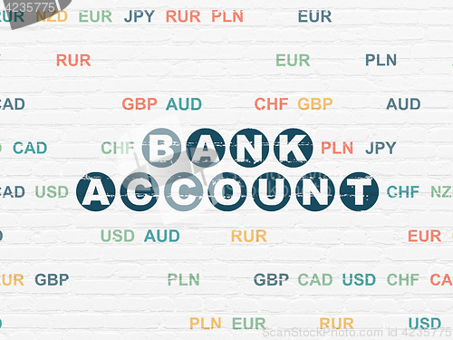 Image of Money concept: Bank Account on wall background