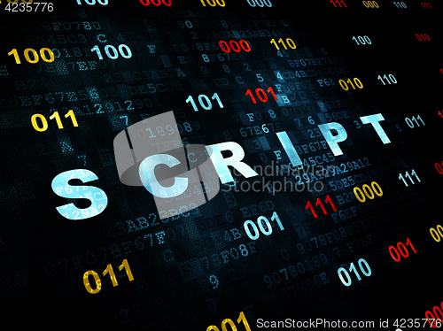 Image of Software concept: Script on Digital background