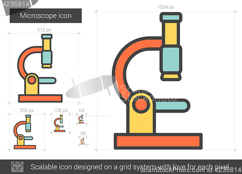 Image of Microscope line icon.