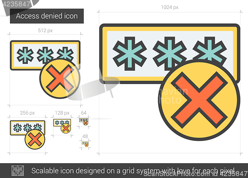 Image of Access denied line icon.