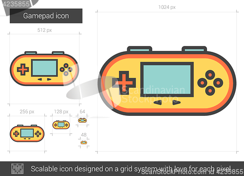 Image of Gamepad line icon.