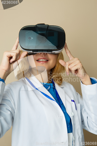 Image of Girl in virtual reality glasses