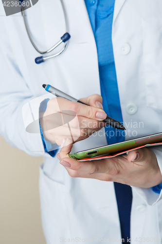 Image of Young medical worker with phonendoscope