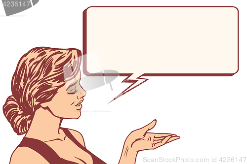 Image of Promo girl isolated background