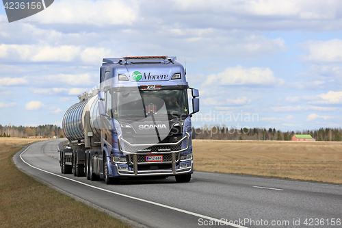 Image of Next Generation Scania Tanker on the Road