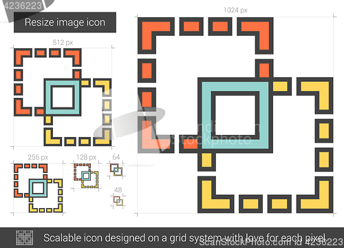 Image of Resize image line icon.