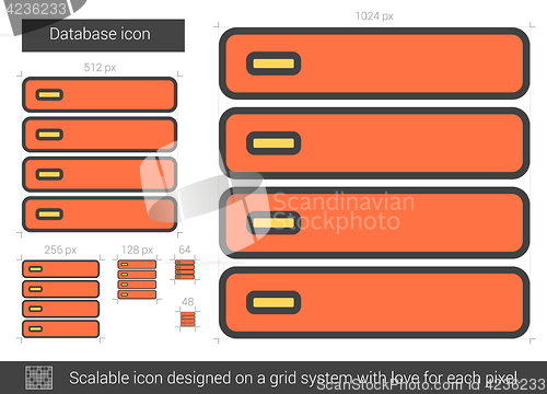 Image of Database line icon.