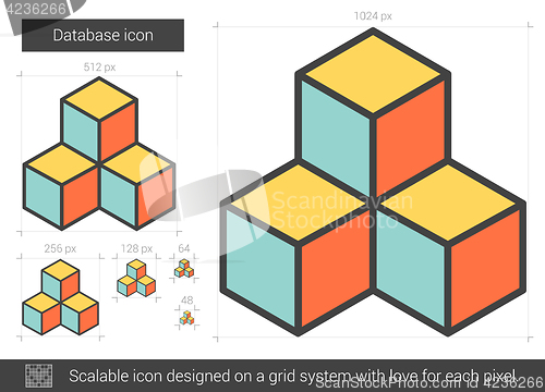 Image of Database line icon.