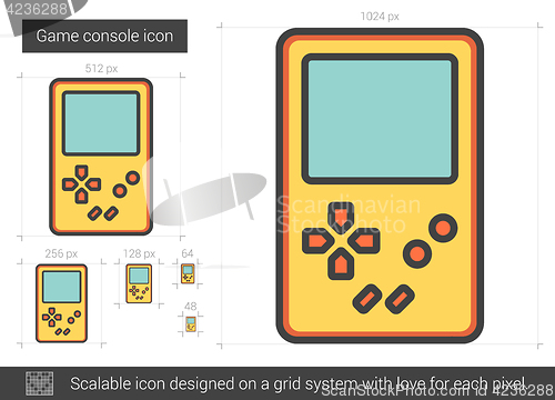 Image of Game console line icon.