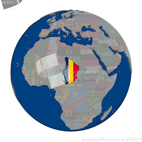 Image of Chad on political globe