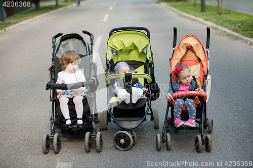 Image of babies in the park