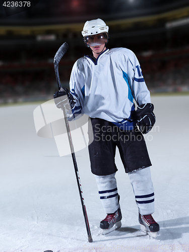 Image of hockey player portrait