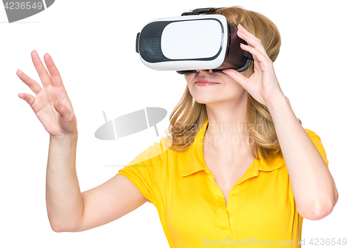 Image of Woman in VR glasses