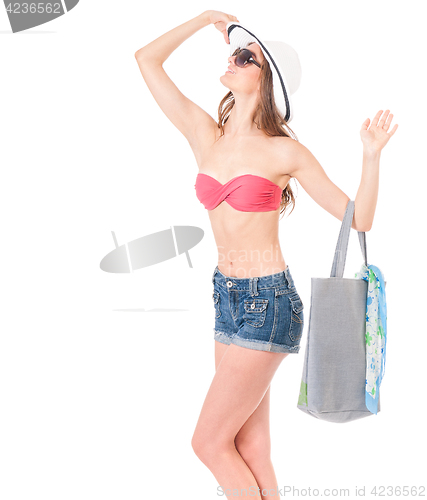 Image of Girl posing in bikini