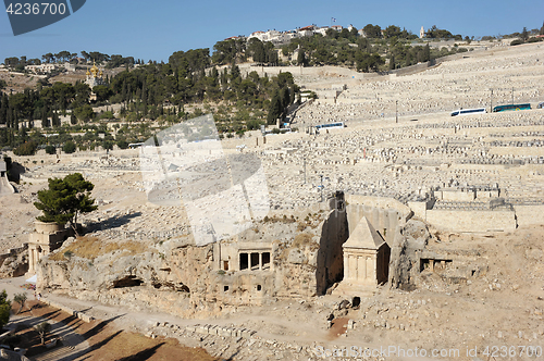 Image of Kidron Valley and the Mount of Olives in Israel