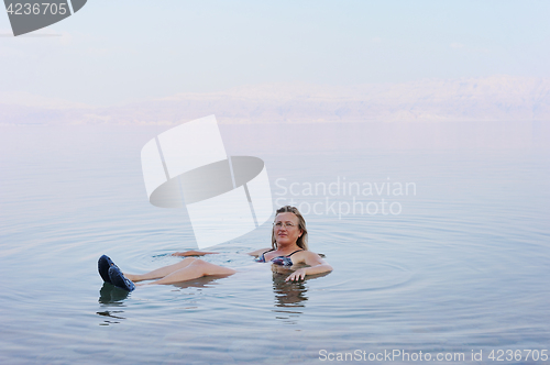 Image of Dead Sea swimming