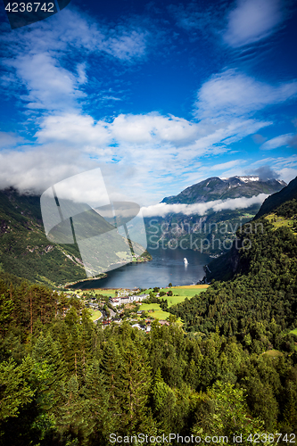 Image of Geiranger fjord, Norway.