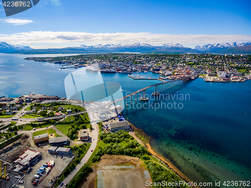 Image of Bridge of city Tromso, Norway