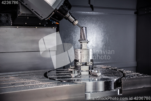 Image of Metalworking CNC milling machine.