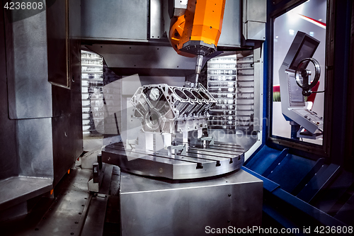 Image of Metalworking CNC milling machine.