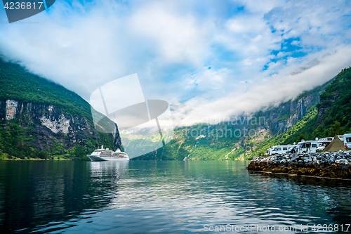 Image of Geiranger fjord, Norway.