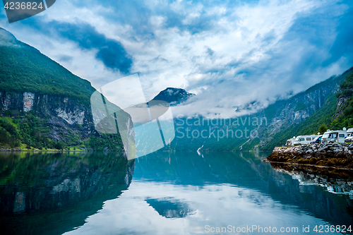 Image of Geiranger fjord, Norway.