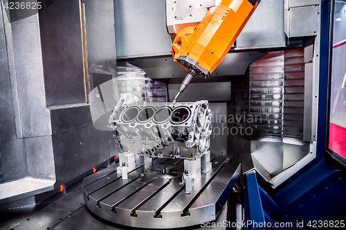 Image of Metalworking CNC milling machine.