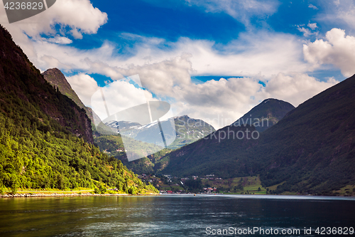 Image of Geiranger fjord, Norway.