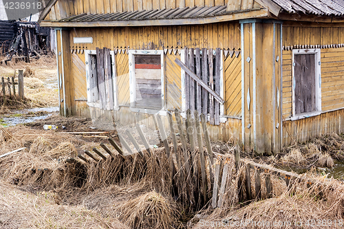 Image of Abandoned collapsing wooden house