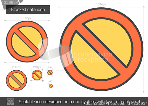 Image of Blocked data line icon.