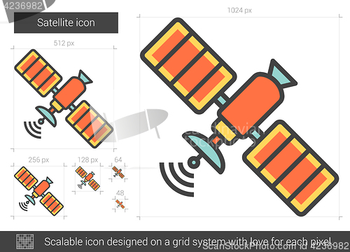 Image of Satellite line icon.